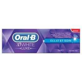 Oral-B Dentifrice 3D White Luxe Eclat et Soin 75ml