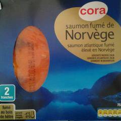 Cora saumon fume norvege 2 tranches 75g
