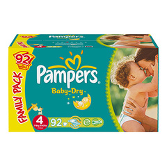 Couches Pampers Baby Dry Family pack T4 x92