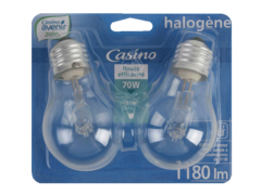 Ampoules halogenes 70W E27 - Forme standard