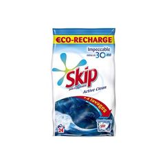 Lessive en capsules liquide Active clean SKIP, 24 doses, eco-recharge de 1,024kg