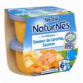 Nestlé naturnes sélection douceur de carottes saumon 2x200g dès 6 mois