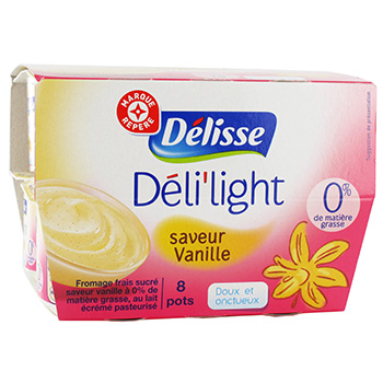 Fromage frais Delisse Vanille 0%mg 8x100g