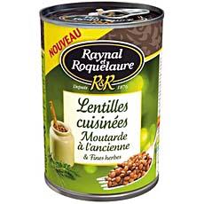Lentilles cuisinees a la moutarde a l'ancienne et fines herbes RAYNAL & ROQUELAURE, 410g