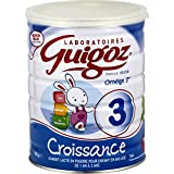 GUIGOZ Croissance 3 - Lait 3ème Age de 1 à 3 ans - Boîte de 800 g - Lot de 3 (3 Boîtes de 800 g)