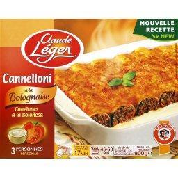 Cannelloni a la bolognaise, barquette micro-ondable, la boite de 900g