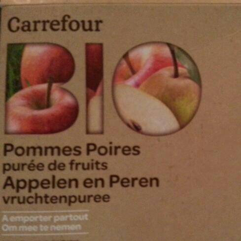 Purée pommes poires sans sucres ajoutés
