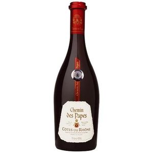 Vin rouge AOC Cotes du Rhone CHEMIN DES PAPES, 75cl