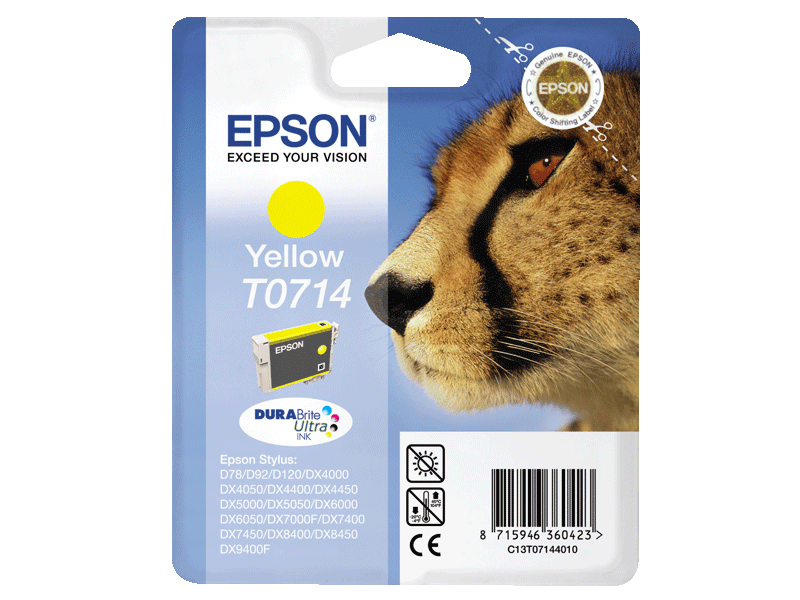 Epson, Cartouche t0714, la cartouche d'encre jaune