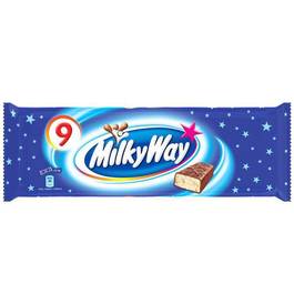 Milky way, Barre chocolatee, le pack de 9 - 193 gr