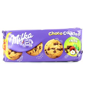 Cookies chocolat et noisettes MILKA, 168g