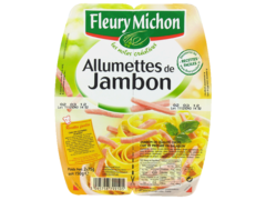 Jambon porc allumettes qualite choix Fleury Michon 2x75g