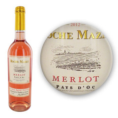 Vin rose de Pays d'Oc IGP Merlot ROCHE MAZET, 75cl