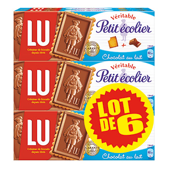 Biscuits Lu Petit Ecolier Chocolat lait 6x150g