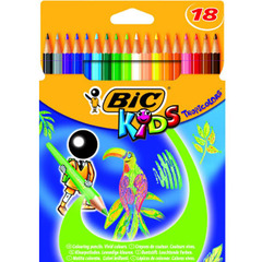 Crayons de couleur Bic Kids Tropicolors 17.5cm x18