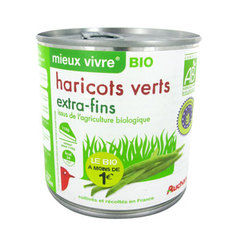 Auchan Mieux Vivre Bio haricots verts extra fins 220g