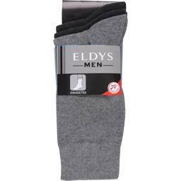 Eldys, Mi-chaussettes unies gris chine homme t43/46, le lot de 3