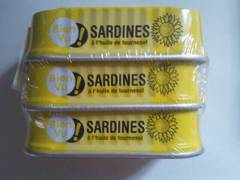 Sardines a l'huile de tournesol Bien Vu, 3 boites, 252g