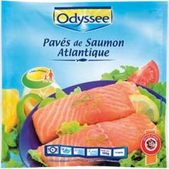 Odyssée, Pavés de saumon avec peau, le sachet de 4 - 500 g