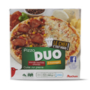 Auchan pizza duo chorizo/viande hachée et 3 fromages 380g