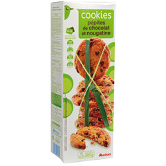 Auchan cookie nougatine chocolat x12 - 200g