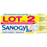 Sanogyl dentifrice soin global + blancheur 2x75ml