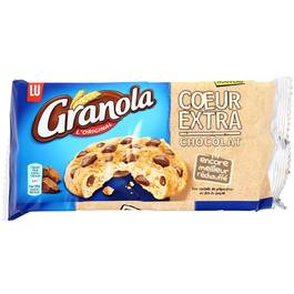 Granola cookie coeur extra chocolat LU, paquet de 182g