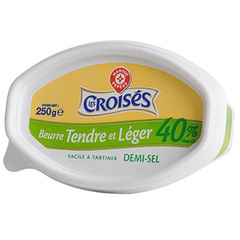 Beurre demi sel Les Croises Tendre & Leger 40%mg 250g