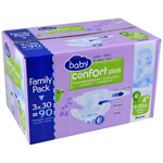couches confort plus family pack taille 4 + auchan baby x90
