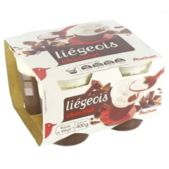 Auchan Liegeois au chocolat 4 x 100g