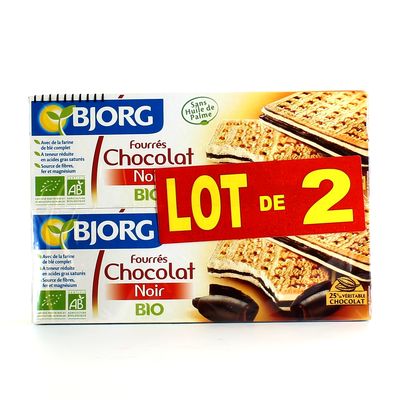 Biscuits Bjorg Fourres Chocolat noir bio 2x225g