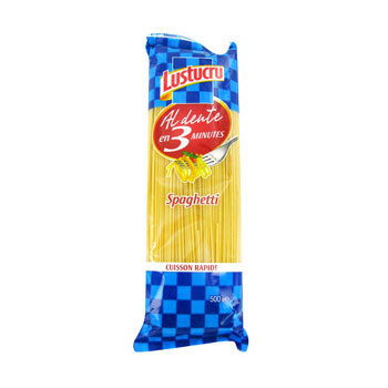 Spaghettis cuisson 3min LUSCTUCRU, 500g