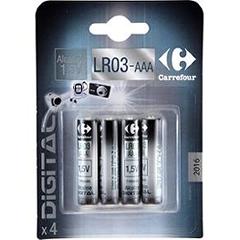 Piles LR03-AAA alcaline 1,5V mini stilo 1160mAh - Digital
