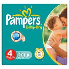 Couches PAMPERS BABY DRY PAQUET Taile 4 X30 7-18 kg