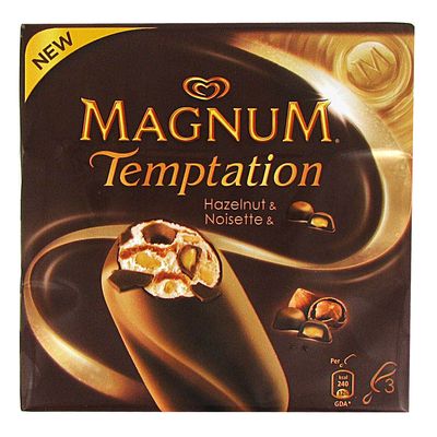 Glaces temptation Magnum Noisettes x3 240ml