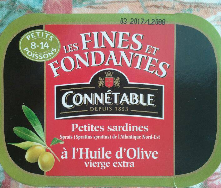 Sardines fines Connetable A l'huile d'olive 2x106g