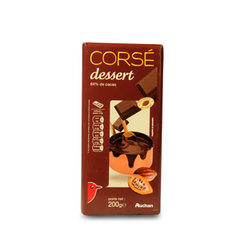 Auchan chocolat tablette dessert corse 64% 200g