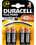 Duracell, Plus Power - Piles AA 1,5 V LR6/MN1500 Alkaline, les 4 piles
