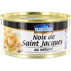 Nautilus, Noix de Saint Jacques au naturel, la boite de 111 g net égoutté