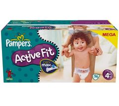 Pampers - 81261299 - Active Fit Couches - Taille 4+ Maxi + (9-20 Kg) - Megapack X 96 Couches