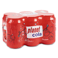 Auchan planet cola zero 6x33cl