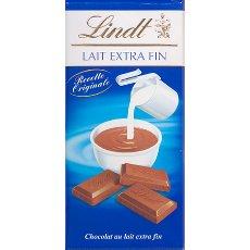 Chocolat au lait extra fin Recette Originale LINDT,100g