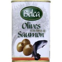 Belca, Olives à la farce de saumon, la boite de 350g