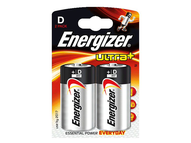 Energizer LR20 piles alcaline ultra plus x2