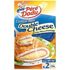 Cordon bleu Double Cheese PERE DODU, 2x100g