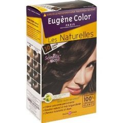 Eugene Color, Les Naturelles - Creme colorante permanente, extraits d'olive, chatain fonce, la boite de 115ml