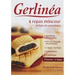 Gerlinea, Mon Repas - Barres fourrees pruneaux, la boite de 8 - 360g