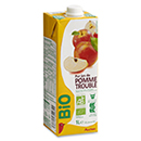 Auchan Bio pur jus de pomme trouble brique 1l