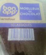 Moelleux au chocolat Carrefour Bon App'