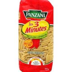 Panzani, Les 3 Minutes - Pates Macaroni, cuisson rapide, le paquet de 500g